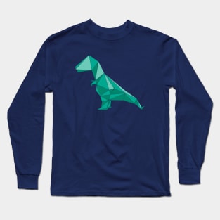 Dinosaur, origami style Long Sleeve T-Shirt